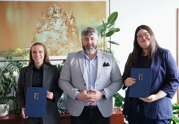 Spotkanie JM Rektora UAFM, dr. Macieja Kluza ze Stypendystkami Ministra Nauki i Szkolnictwa Wyższego